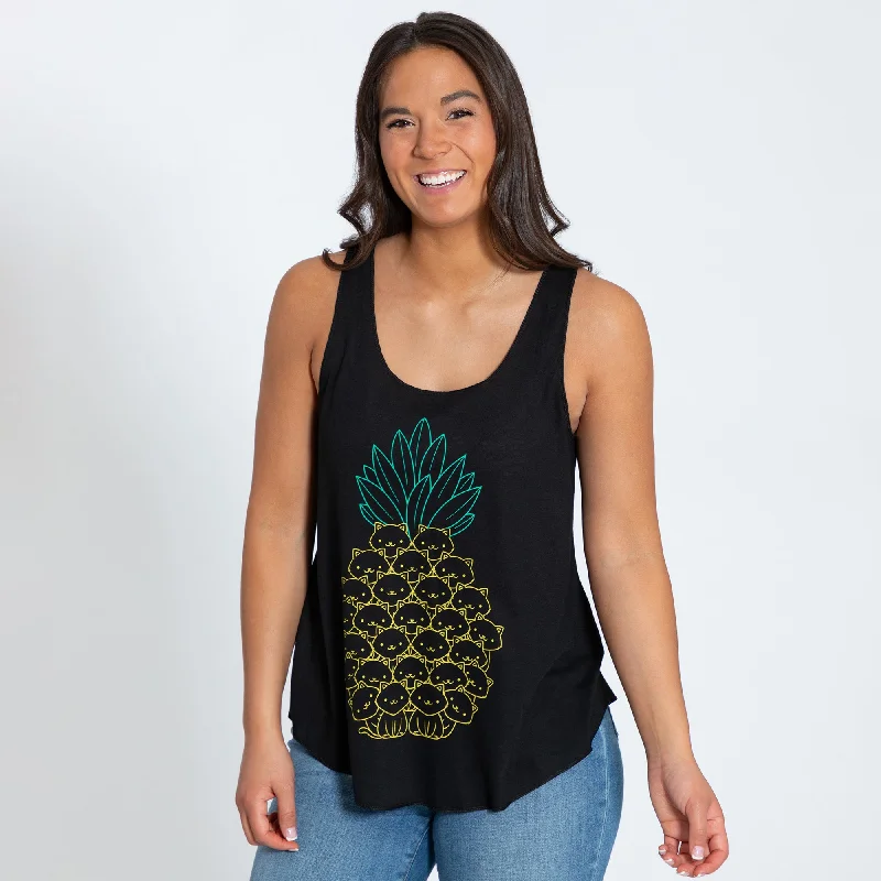 Cat Pineapple Tank Top Women