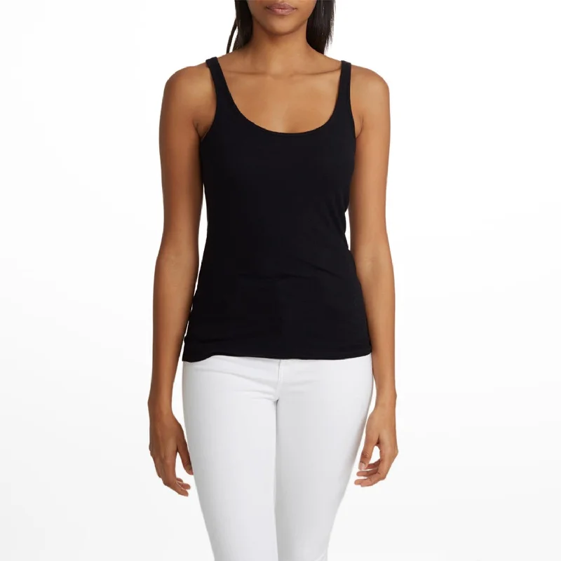 Rib Jersey Layering Tank (Black) French