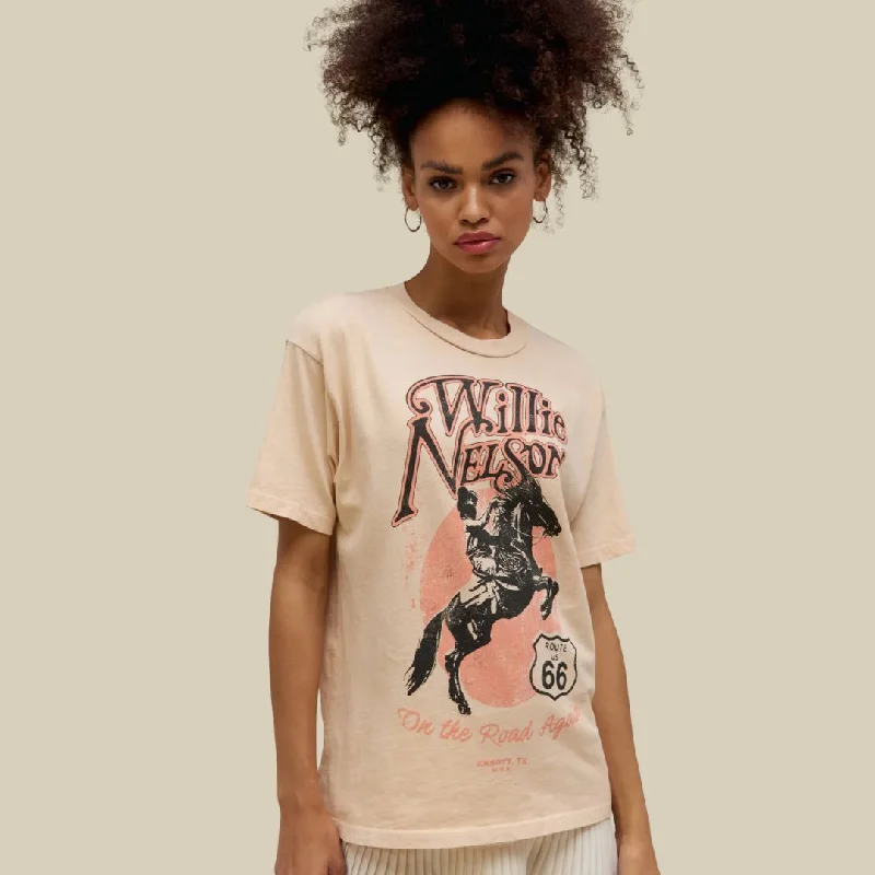 Willie Nelson Route 66 Weekend (Sand) Elegant Women's Formal 