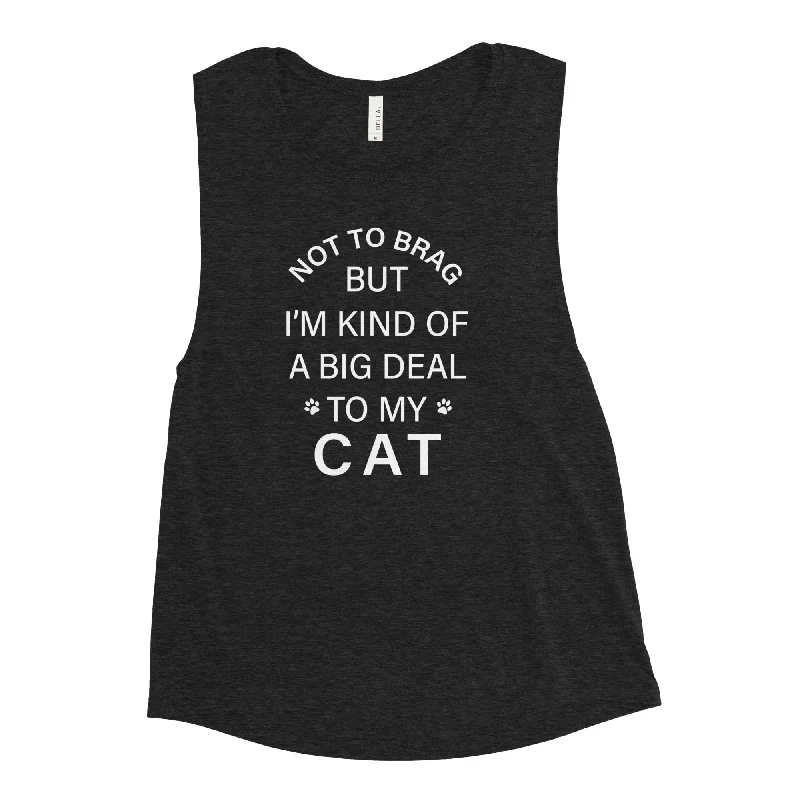 Not To Brag Cat Ladies’ Athletic Tank Tough Women's Military - inspired