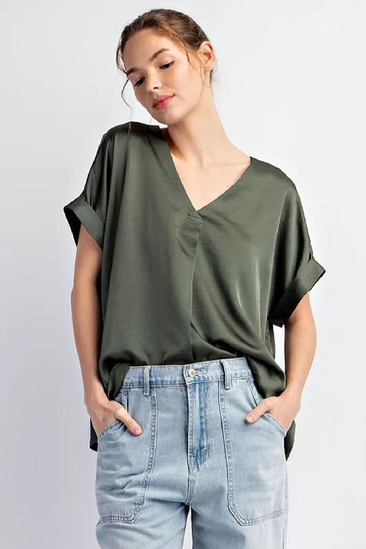 Mona Top - Olive<br>***Last One*** Vintage Women's 1970S 