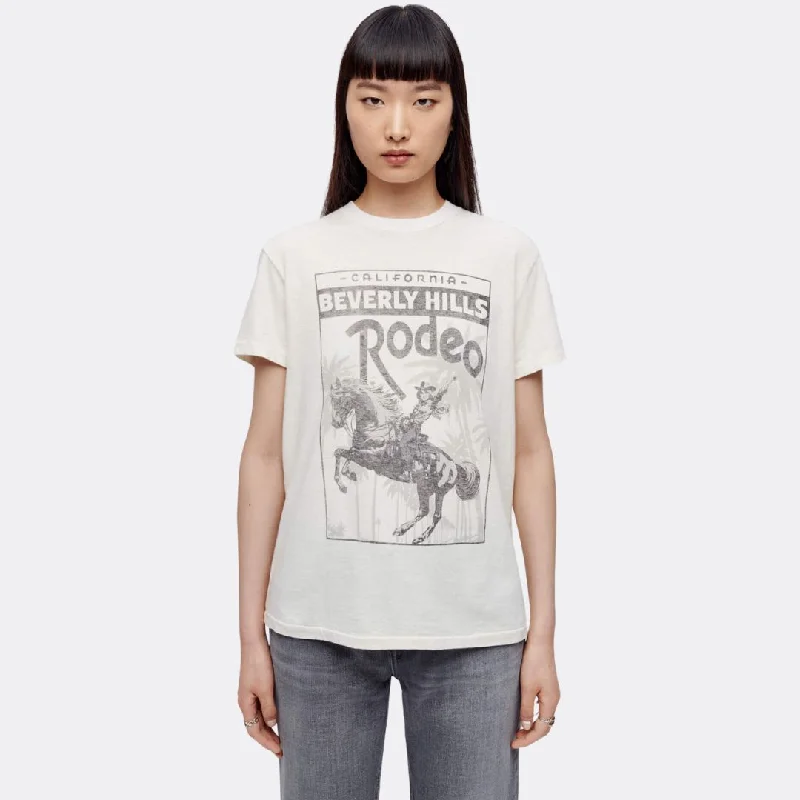 70s Loose "Rodeo Drive" Tee (Vintage White) Unique Women's Upcycled