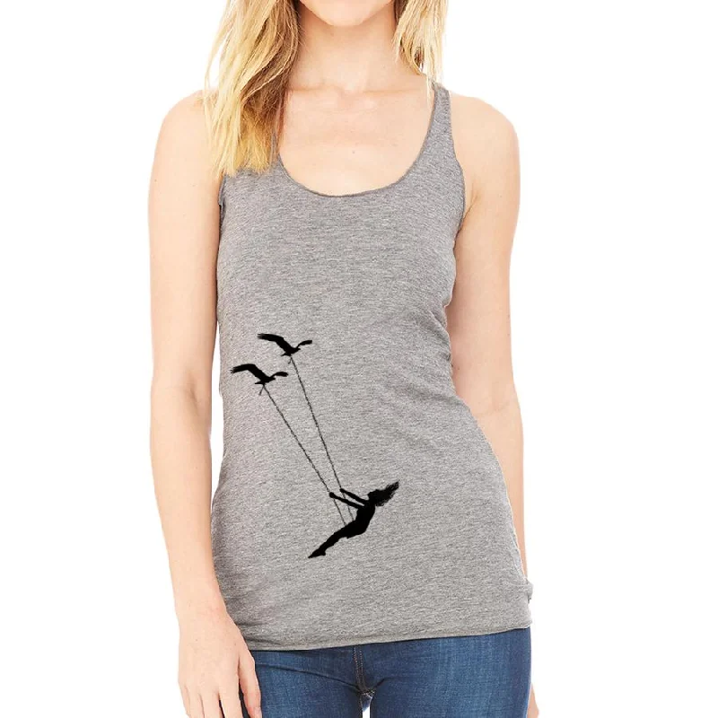 Flying Bird Swing Racerback Tank Top Luxurious Women's High -  end