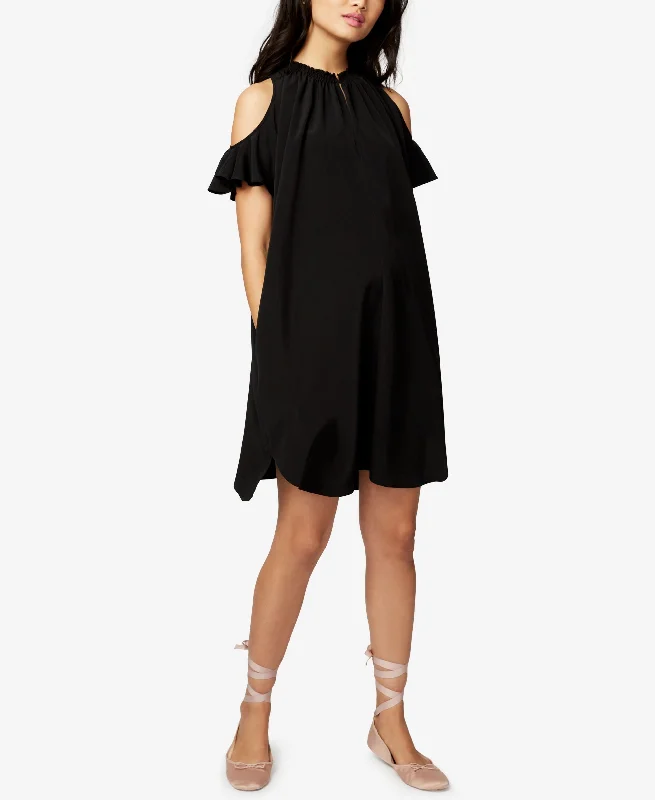 Rachel Rachel Roy Elizabeth Cold Shoulder Shift Dress Classic Women's Pin - striped