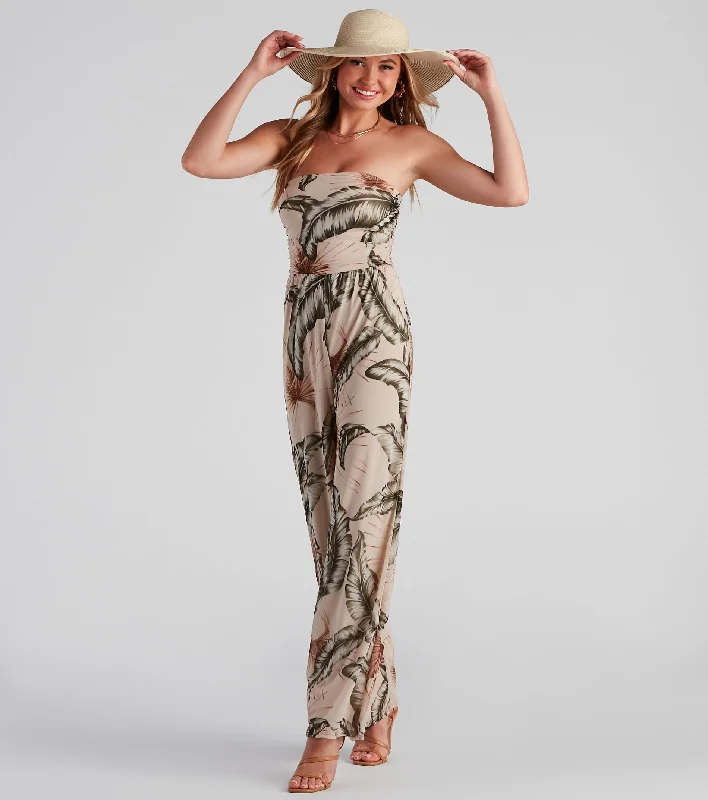 Tropical Toucan Strapless Jumpsuit Classic Women's Tweed