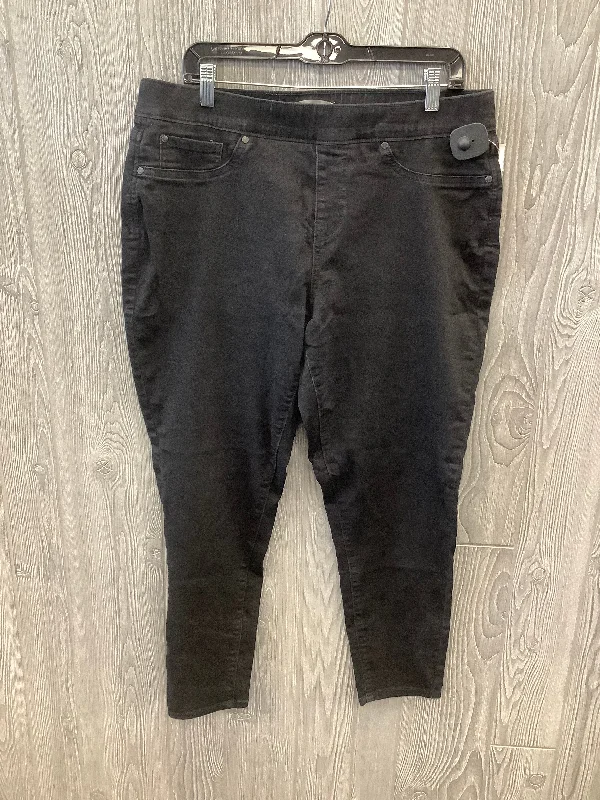 Jeans Straight By Falls Creek In Black, Size: 16 Athletic Women's 