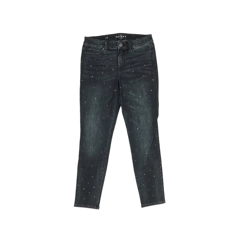 Jeans Skinny By White House Black Market In Blue Denim, Size:6 Bold Women's Statement