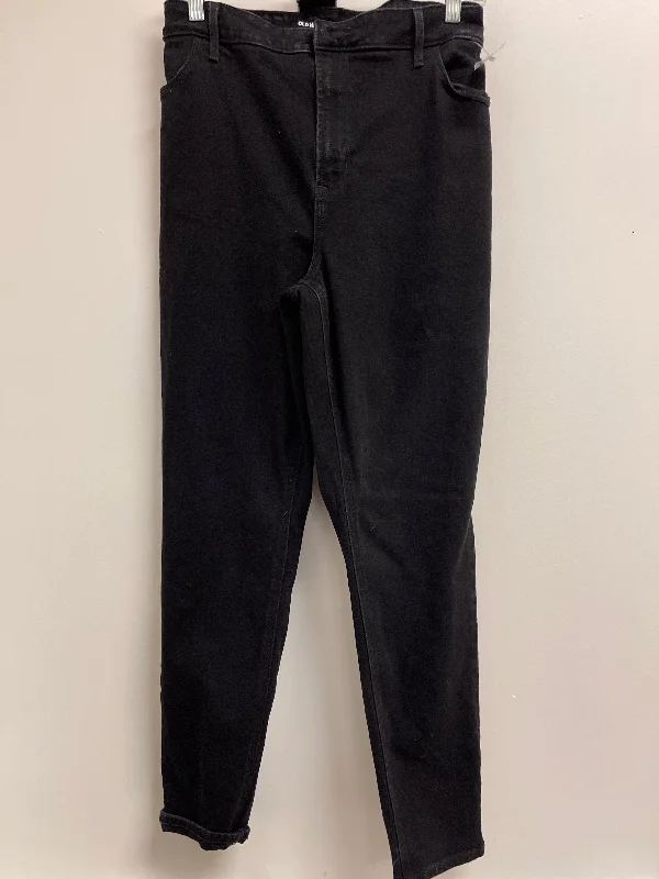 Jeans Straight By Old Navy In Black Denim, Size: 18 Classic Women's Tweed