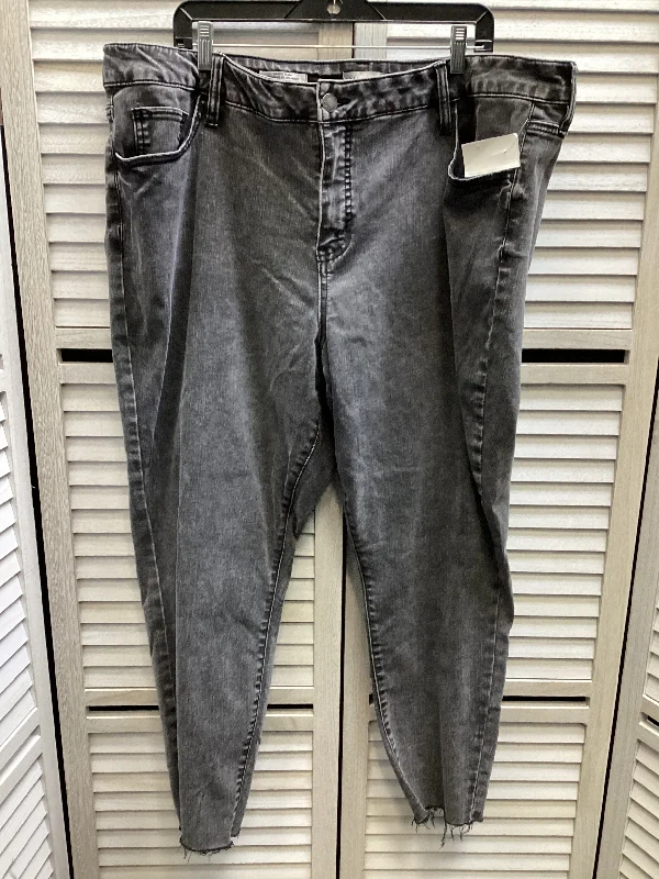 Jeans Straight By Ava & Viv In Black Denim, Size: 24 Minimalist Women's Casual