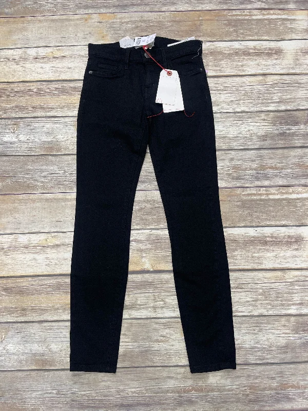 Jeans Skinny By Current/elliott In Black Denim, Size: 0 Modern Women's 