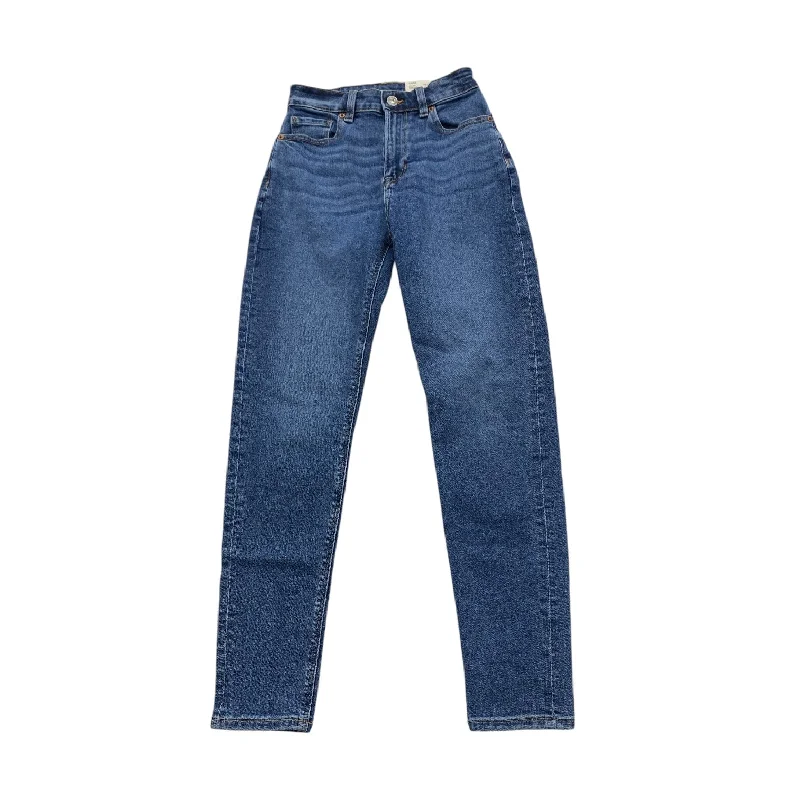 Jeans Straight By American Eagle In Blue Denim, Size: 00 Tough Women's Military - inspired
