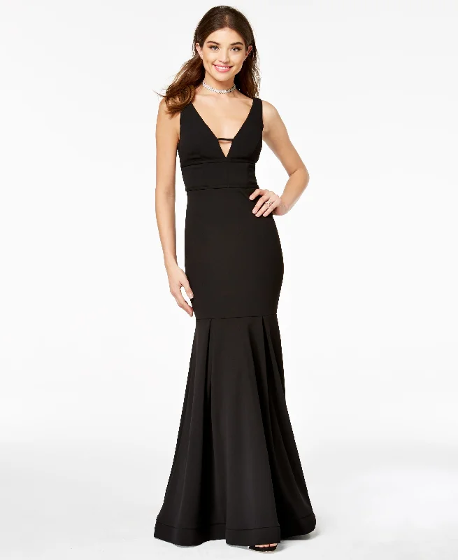 City Studios Juniors V Back Scuba Gown Dynamic Women's High - energy