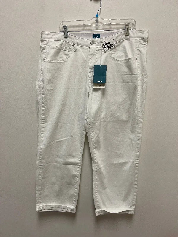 Jeans Skinny By Jag In White Denim, Size: 18 Adventure