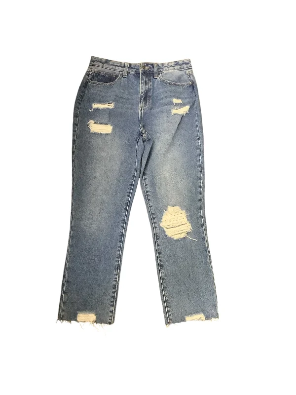 Jeans Straight By Sam Edelman In Blue Denim, Size: 8 Earthy Women's Hemp - based