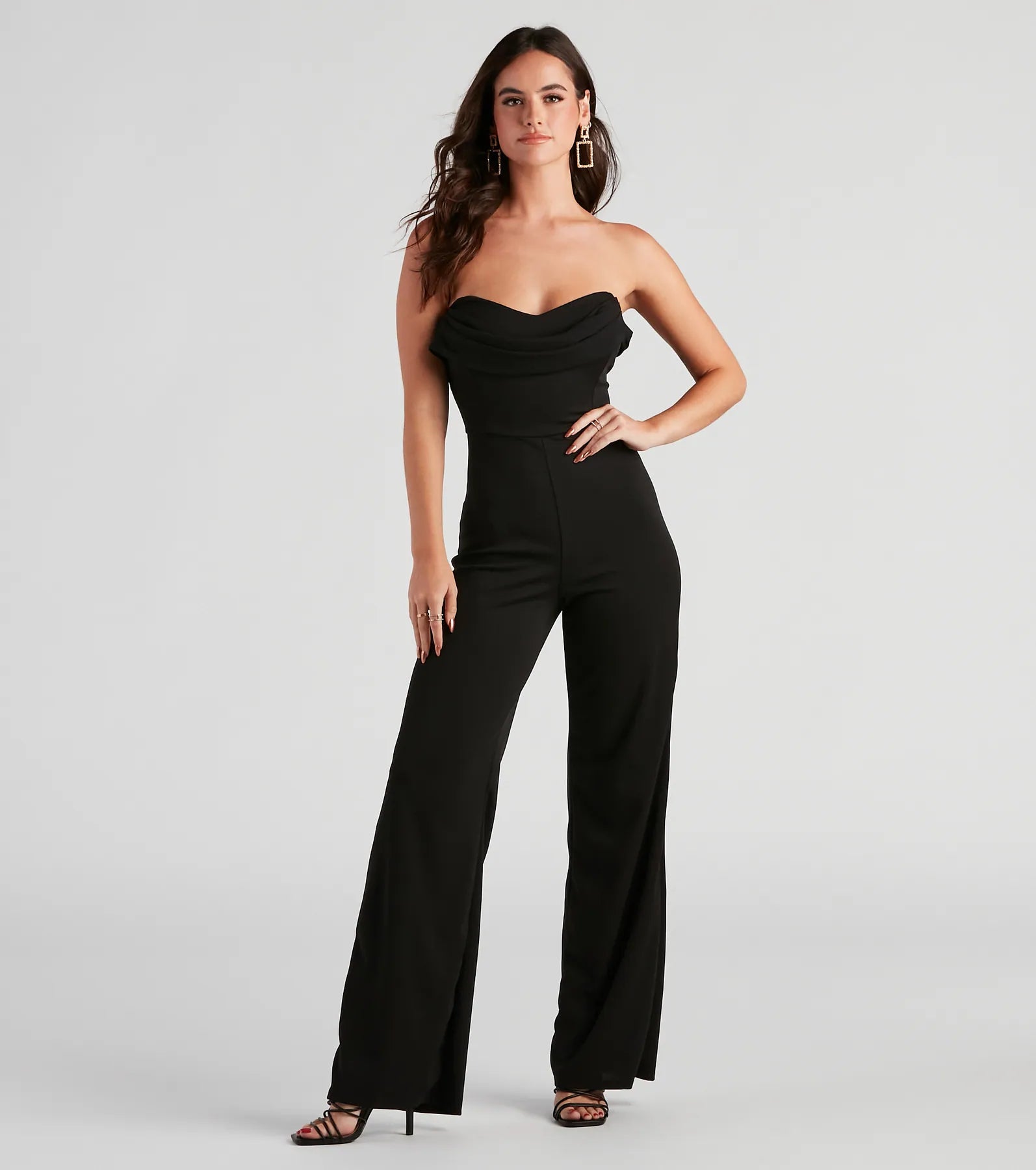 New Fling Crepe Strapless Jumpsuit Scandinavian