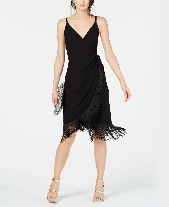 Fringe Trim Dress Refined Women's Classic 