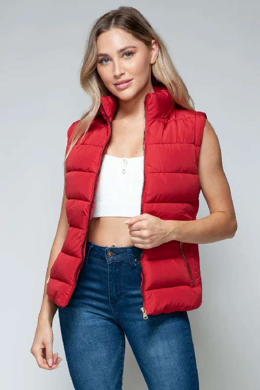 Sady Zip Up Turtleneck Vest with Pockets purpose