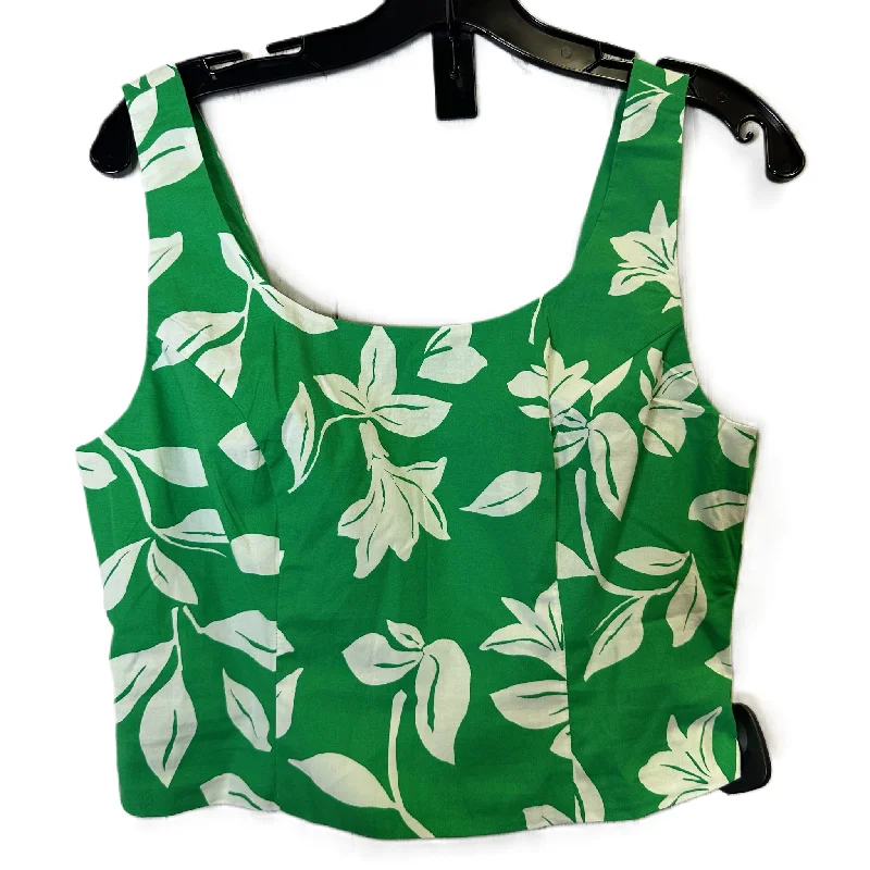 Green Top Sleeveless By J. Crew, Size: 6 Laid - back Women's Style