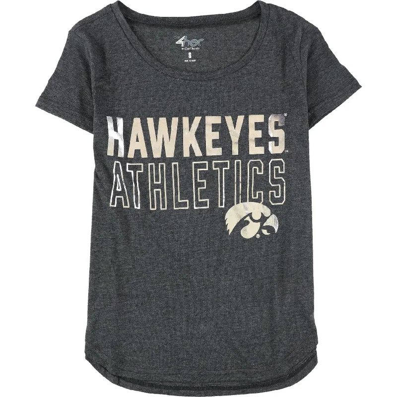 G-III Sports Womens Hawkeyes Athletics Graphic T-Shirt, Grey, Small Country