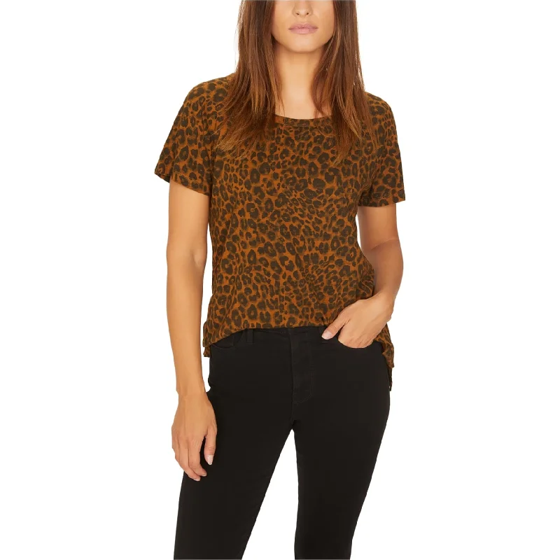Sanctuary Clothing Womens Leopard Basic T-Shirt, Brown, X-Small Athletic Women's 
