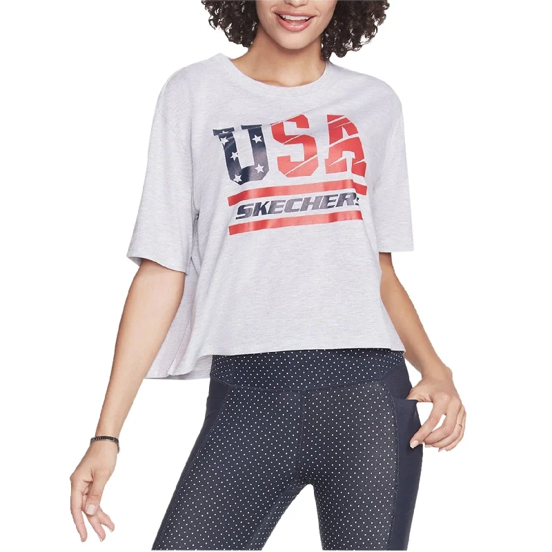 Skechers Womens Usa Graphic T-Shirt Sleek Women's 
