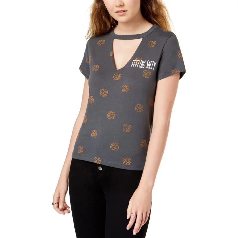 Mighty Fine Womens Feeling Salty Graphic T-Shirt, Grey, X-Small Modern Women's Tech