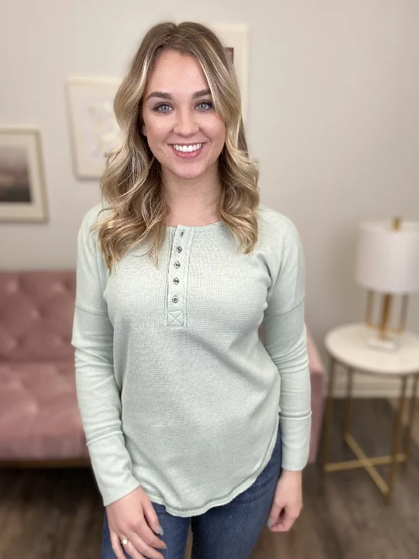 Waiting On You Patiently Women's 3/4 Button Down Long Sleeve Top *Final Sale* Artistic Women's Avant - 
